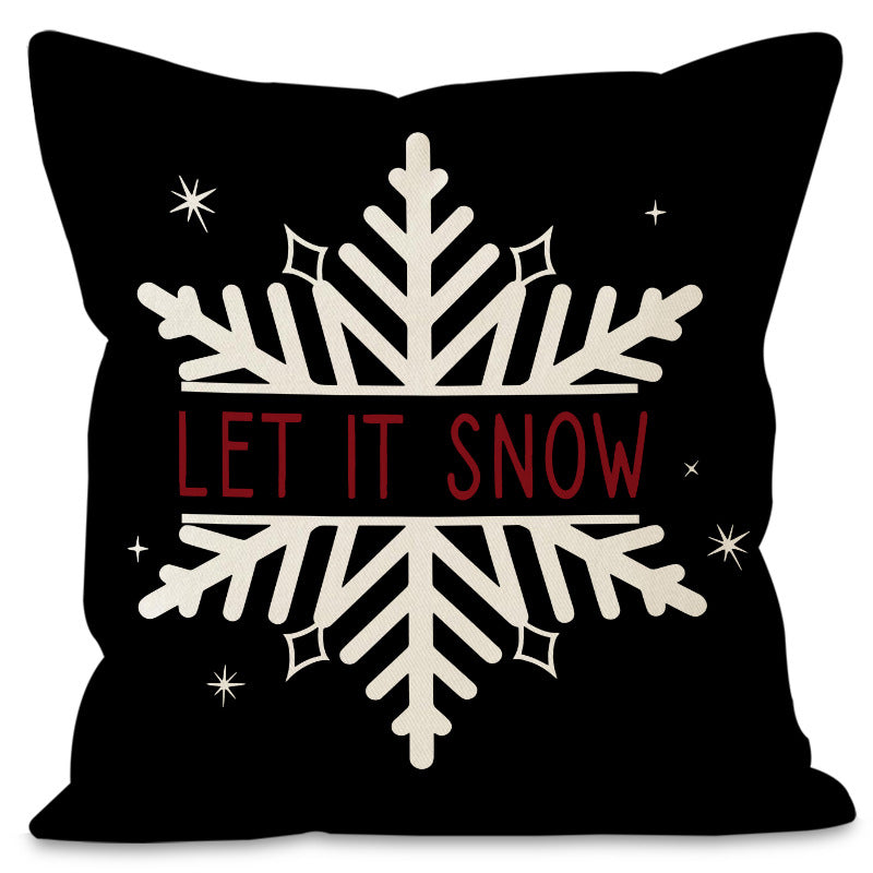 Christmas tree snowflake pillow cover holiday party living room sofa decoration pillowcase linen cushion cover